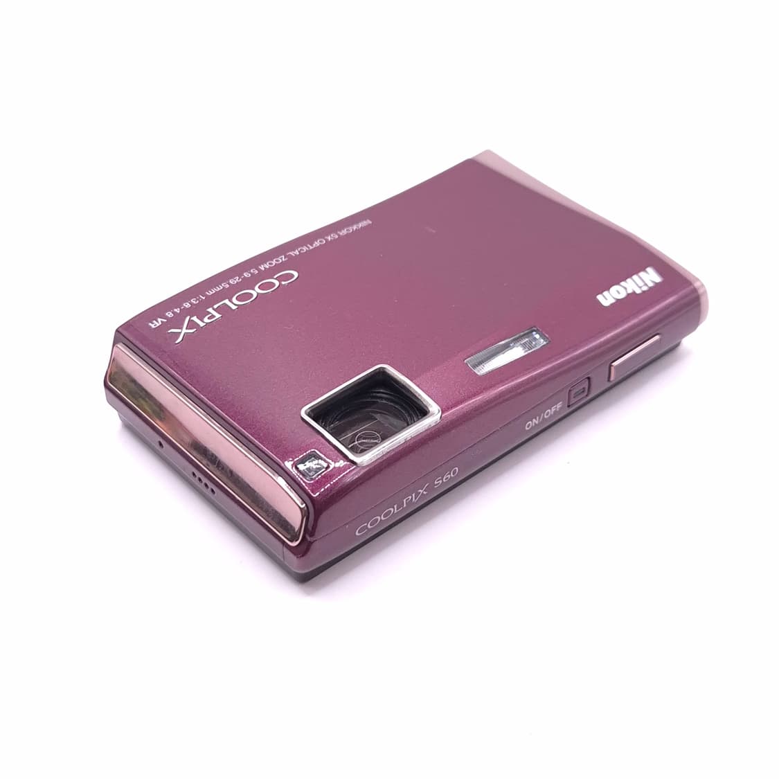 터치패드💜 니콘 쿨픽스 S60 와인✨ 고급스러운 퍼플톤 감성 디카 상품이미지6