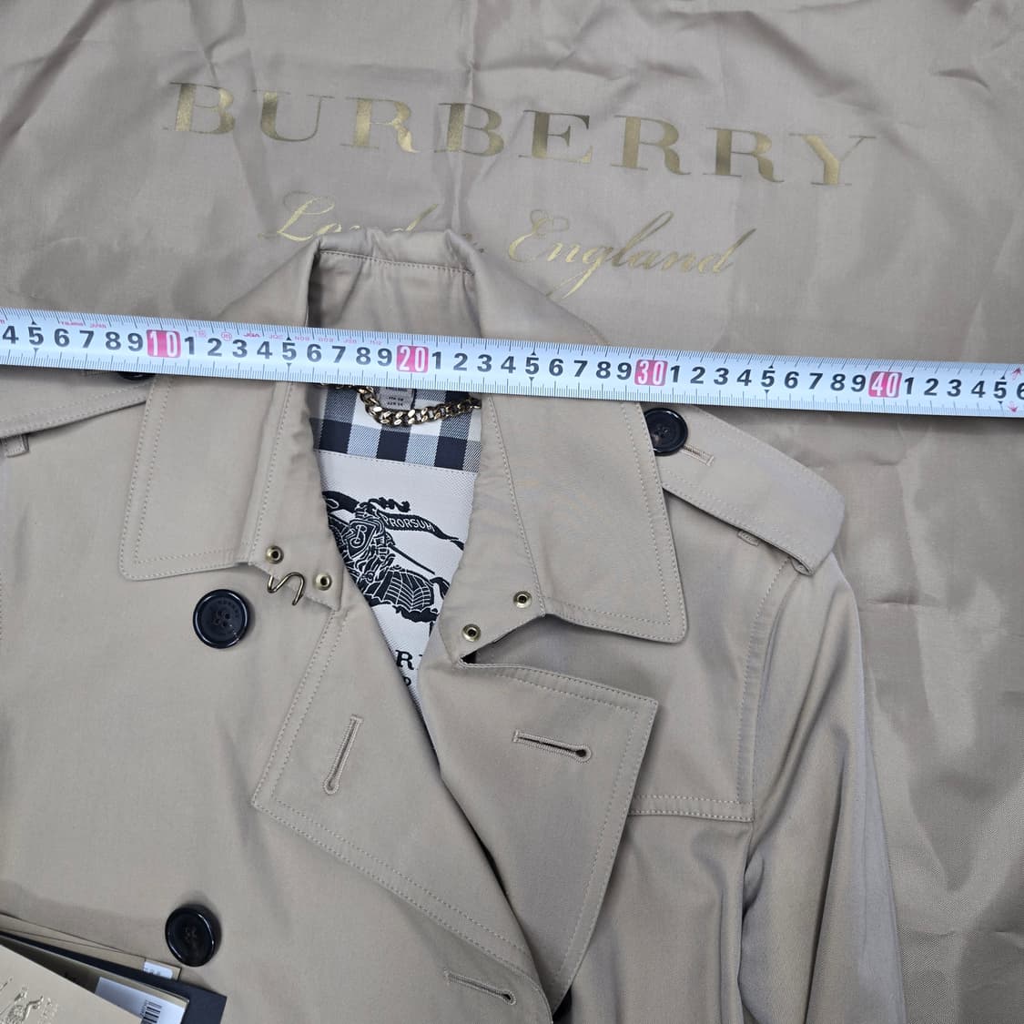 0941. 버버리켄싱턴 미드 링스 베이지 트렌치 코트170/80A 상품이미지5