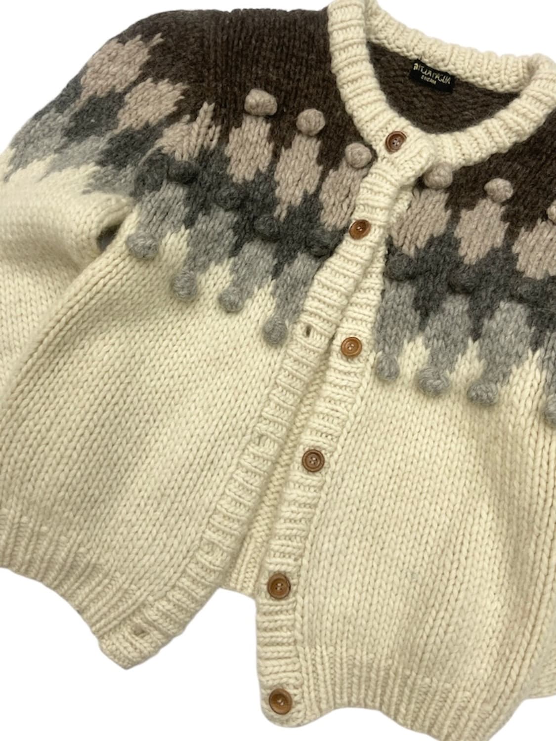 일본빈티지 폼폼 니트 가디건 상품이미지2