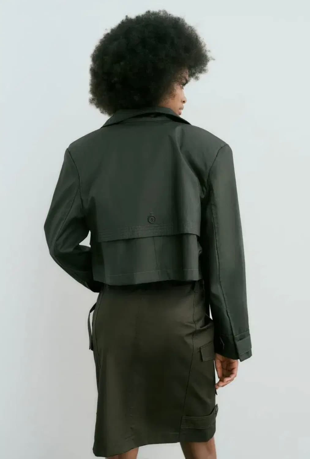 ZARA 자라 왁스드 크롭 트렌치자켓 상품이미지3