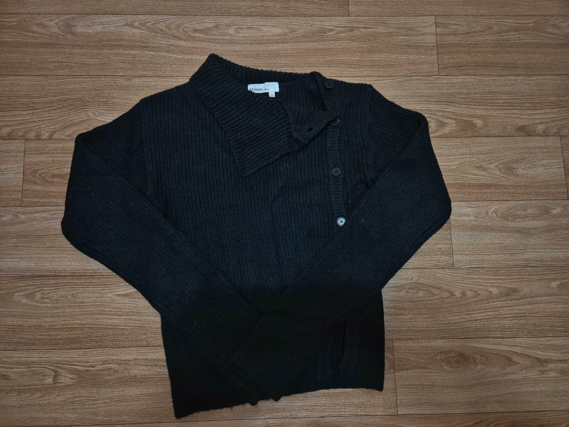 미세키서울 사이드버튼 니트(블랙) 상품이미지3