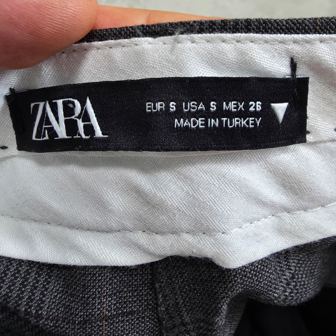 (S)여성 자라 체크 와이드 슬랙스 봄여름 상품이미지4