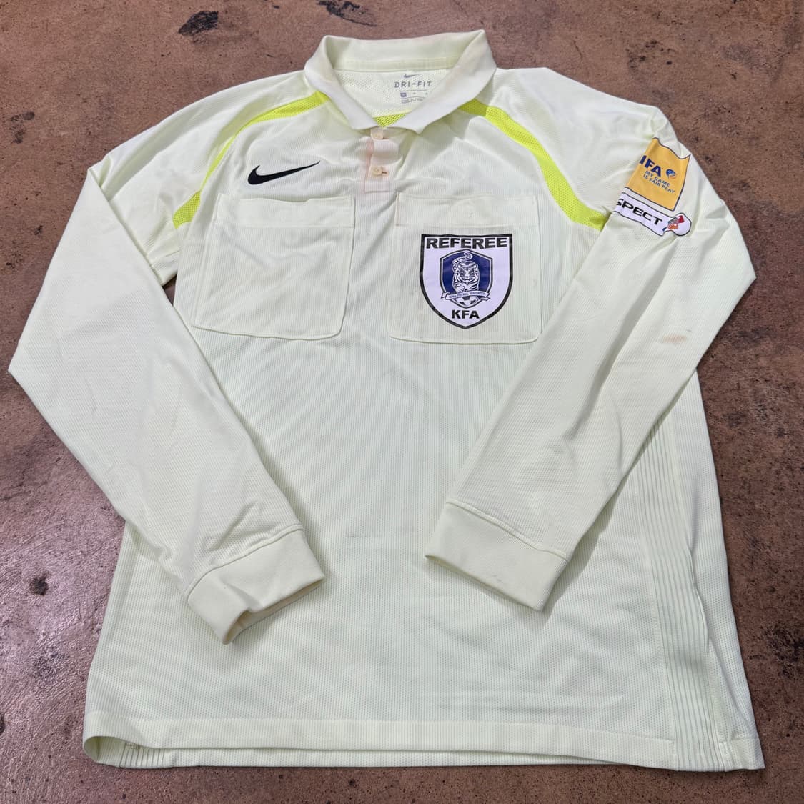 [정품/M] 나이키 K리그 심판 유니폼 카라 긴팔 티셔츠  b14 상품이미지2