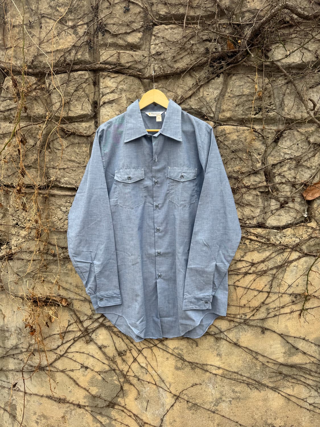 70s 키임페리얼 빈티지 샴브레이 셔츠 데드스탁 빅사이즈 aww 상품이미지1