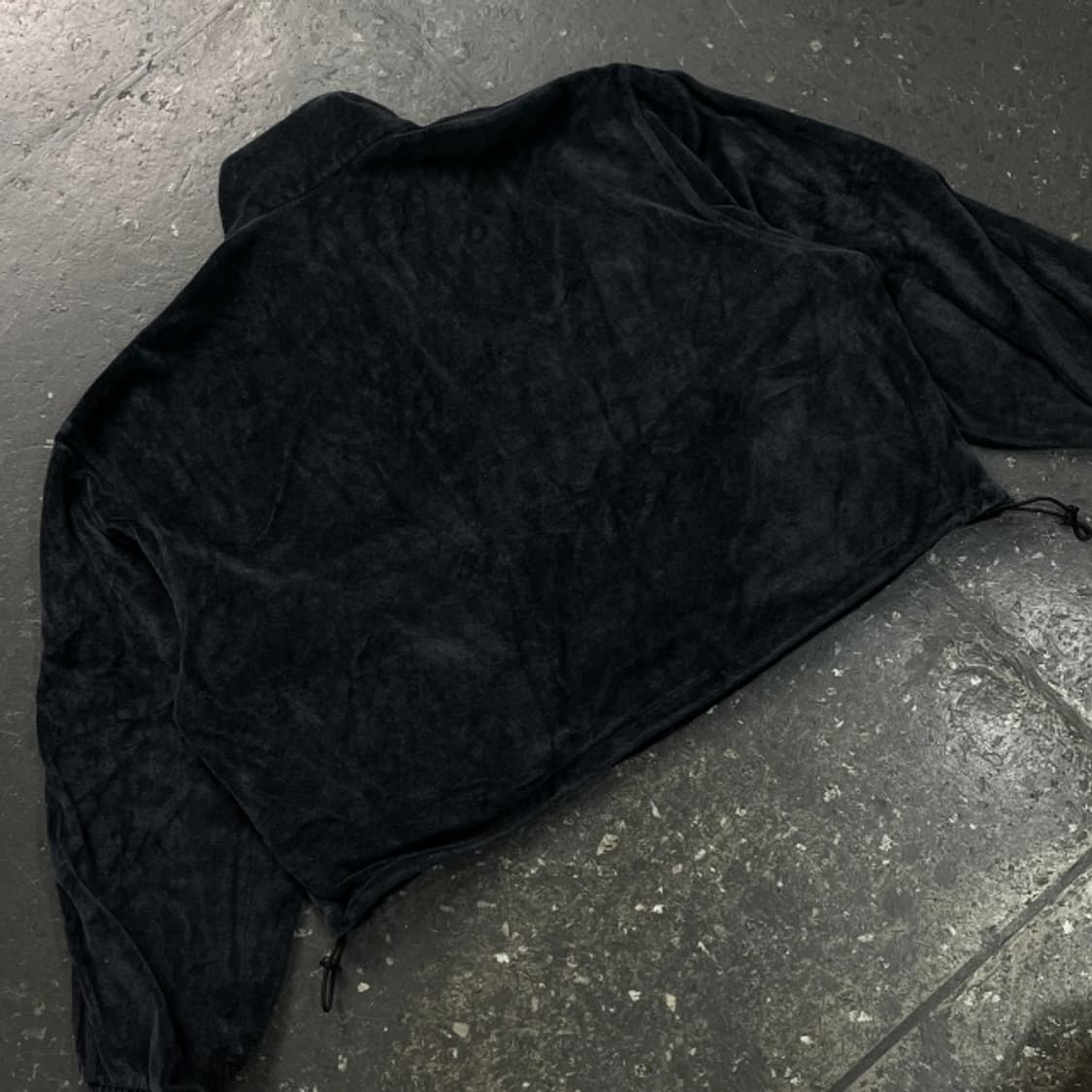 90 아디다스 벨벳 크롭 반집업 상품이미지6