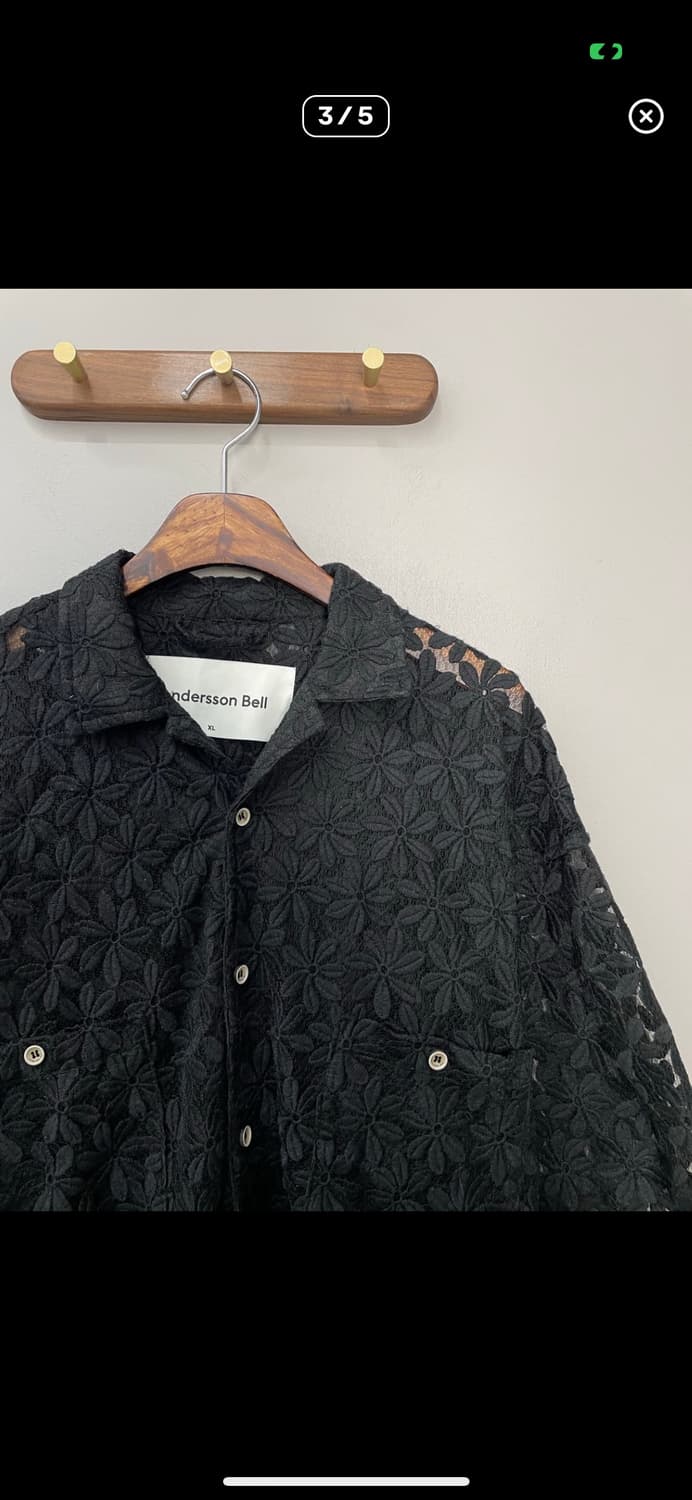 앤더슨벨 플라워 쉬어 오픈 카라 셔츠 A3419 상품이미지3