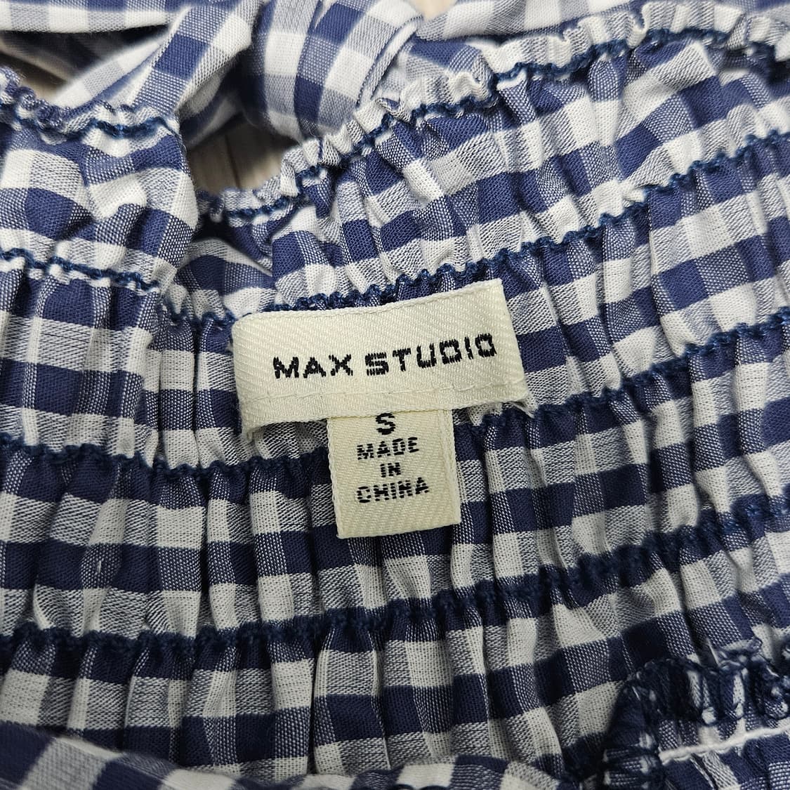 max studio 여름 체크 치마 네이비 상품이미지4