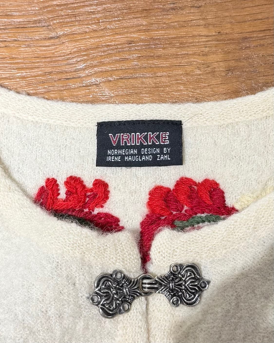 빈티지 아이보리 노르웨이 울 베스트 상품이미지7