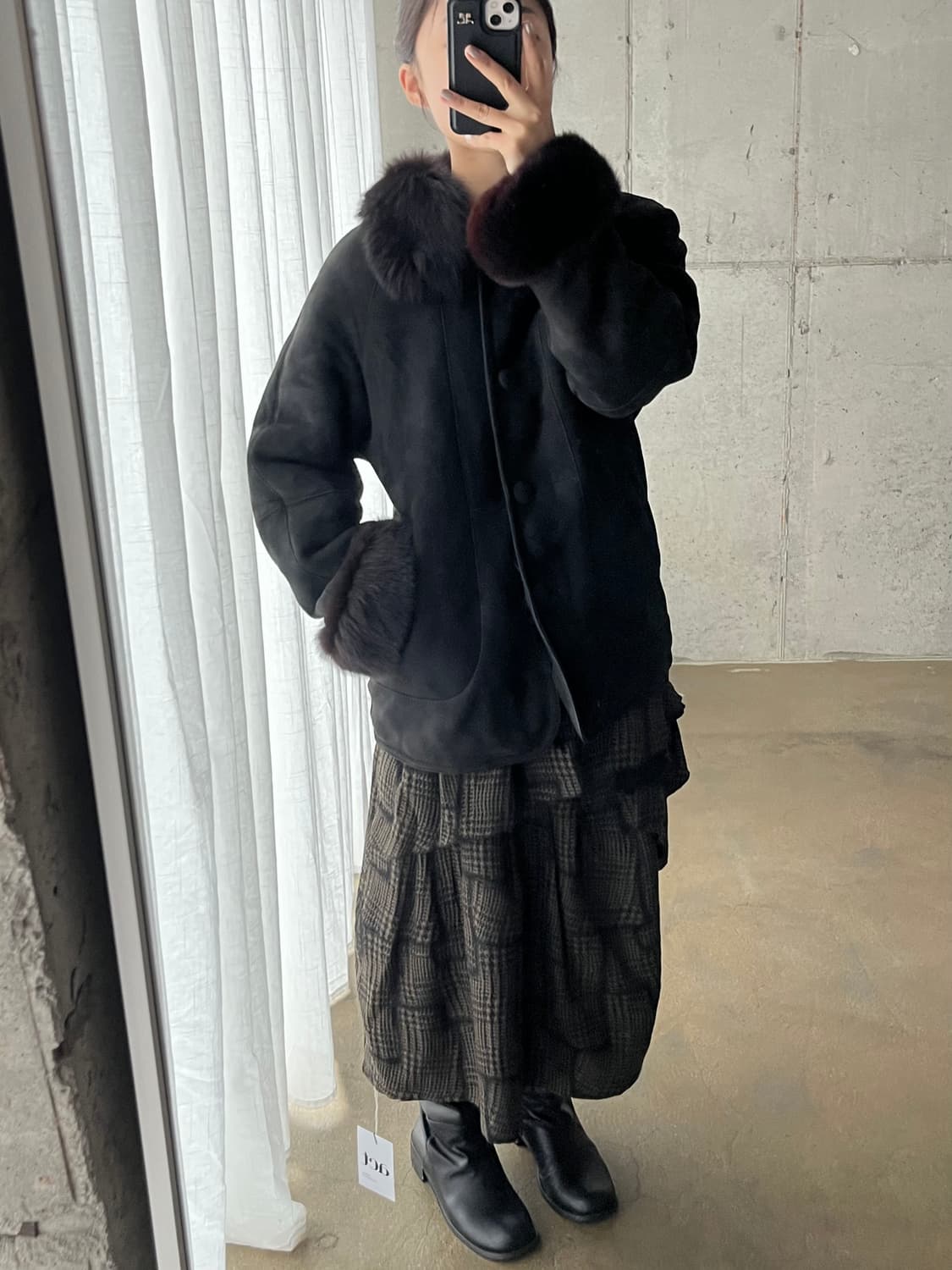 90s PIERRE CARDIN 피에르가르뎅 램스킨 자켓 상품이미지2