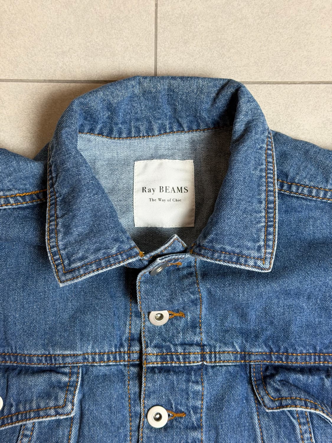 빔즈 크롭 데님 자켓 원사이즈 상품이미지4