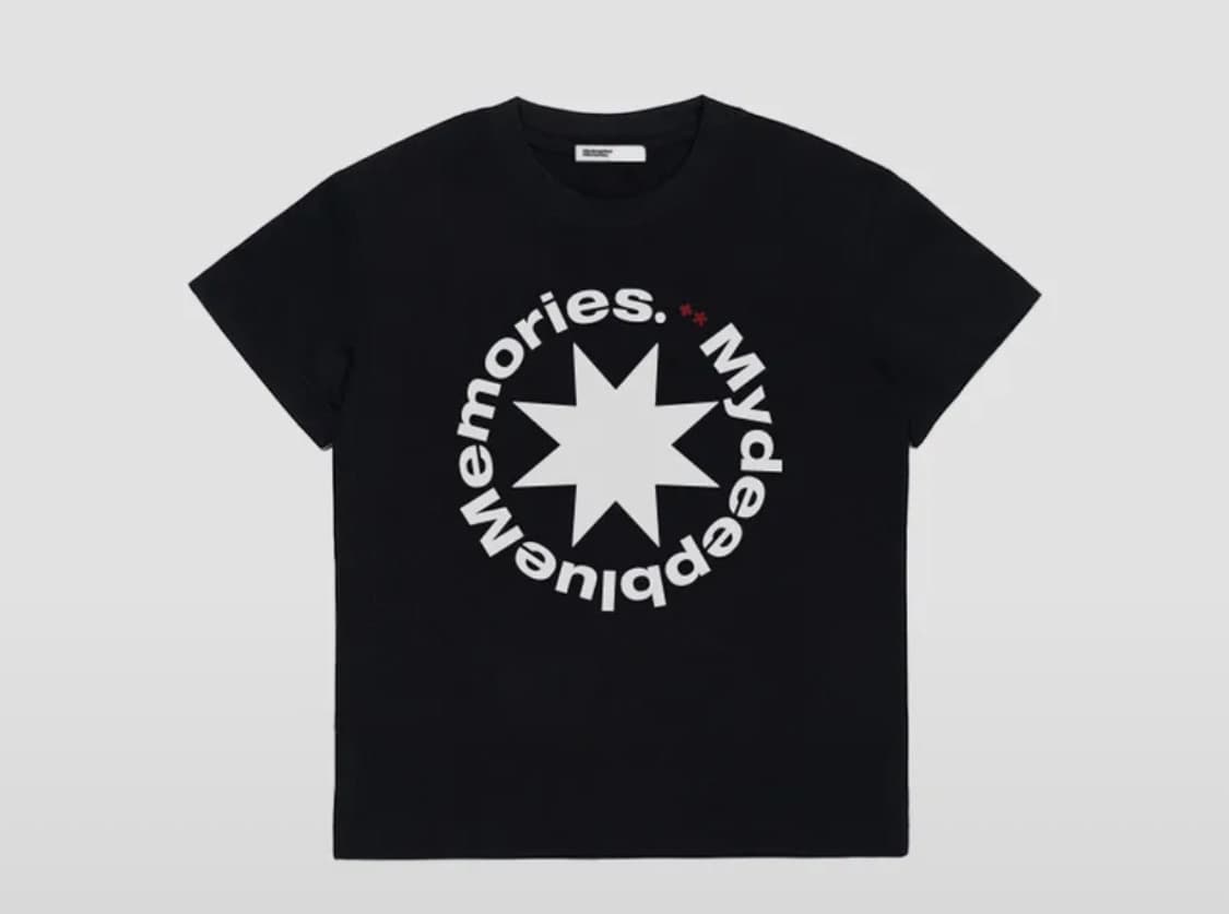 마이딥블루메모리즈 블랙 반팔 2size 상품이미지1
