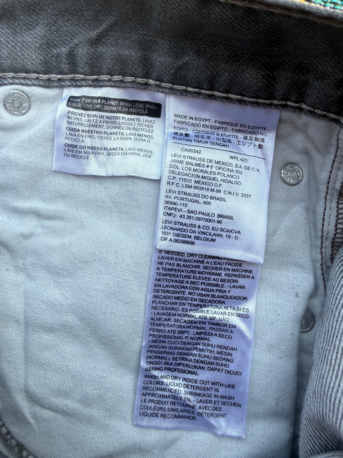 리바이스 569 흑청 34/34 블랭크탭 상품이미지4