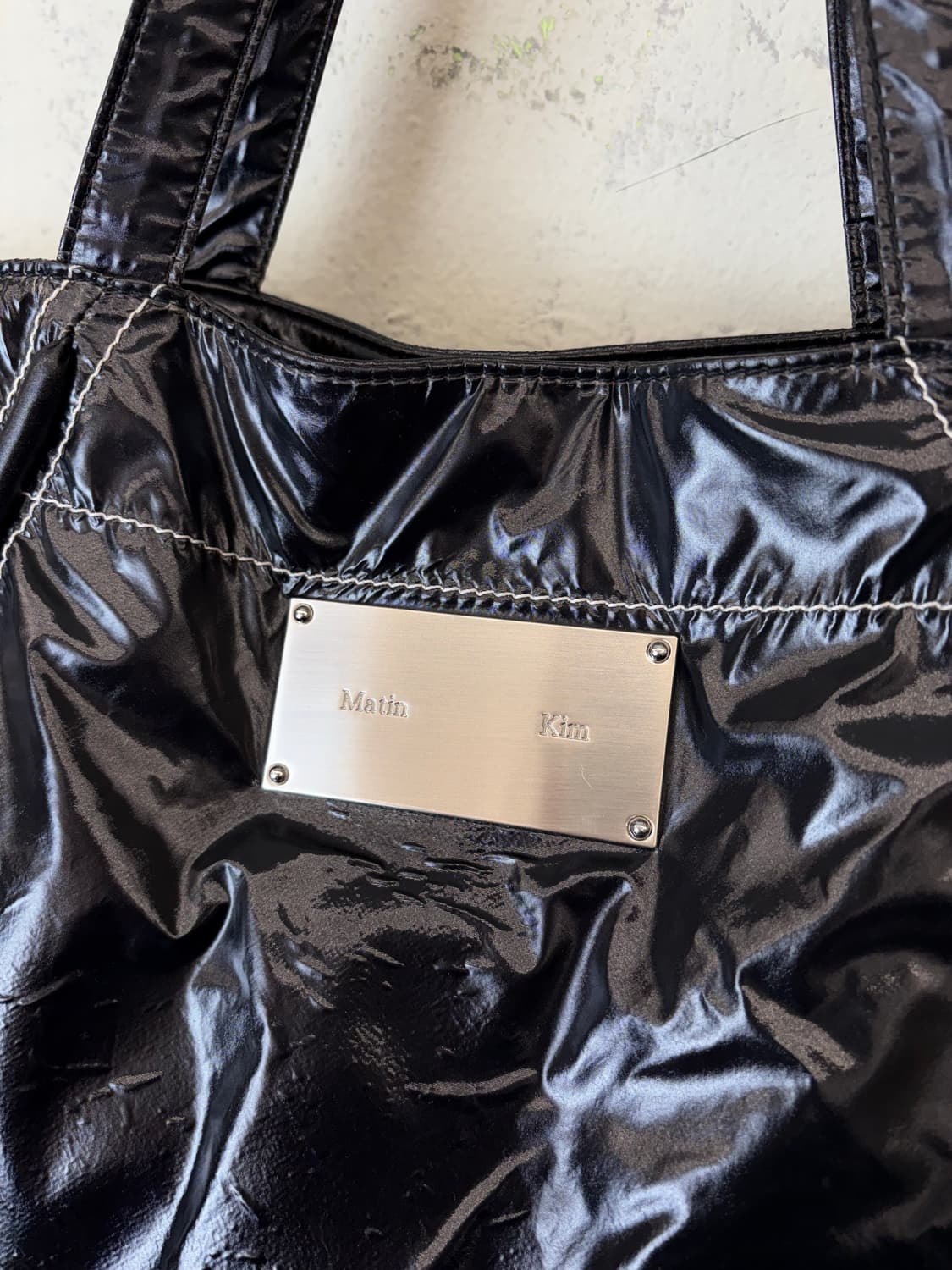 마뗑킴 빅 코팅 토트백 블랙 상품이미지5