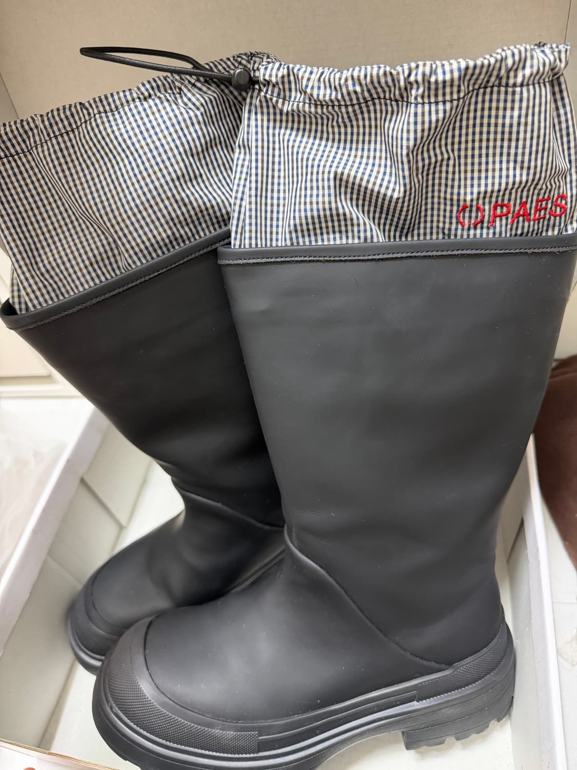 페이즈 투웨이 레인부츠(블랙체크) 상품이미지2