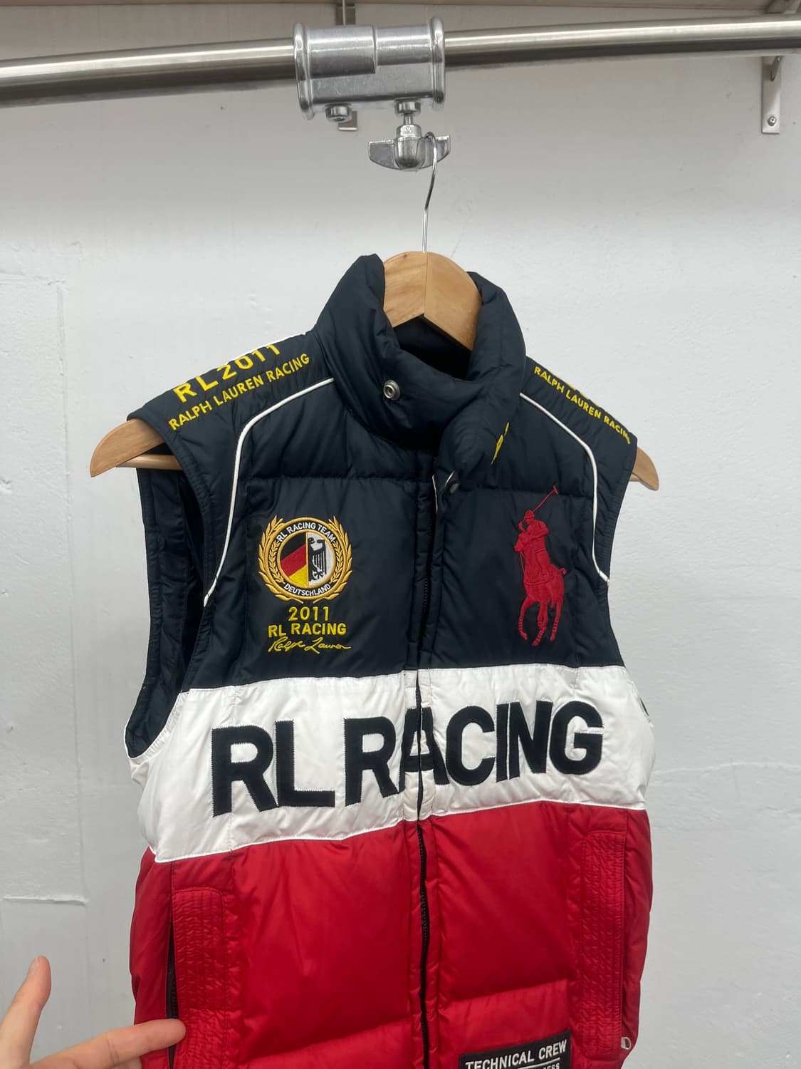 S) POLO RACING 2WAY BIG PONY DOWN VEST 상품이미지2