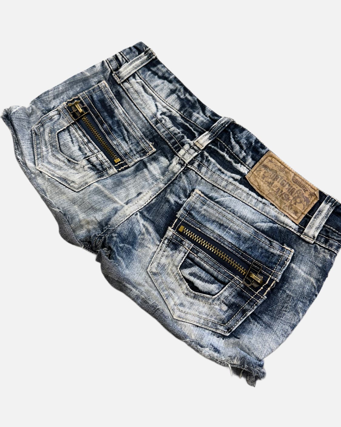 distressed low-rise denim shorts 상품이미지5