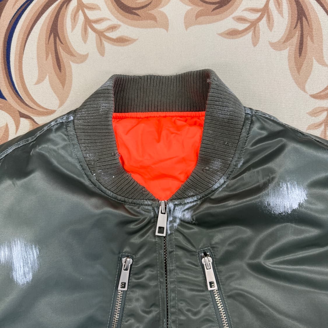 (L)노트르아트스 NORTEARTS 더블지퍼 MA-1자켓(올리브) 상품이미지2