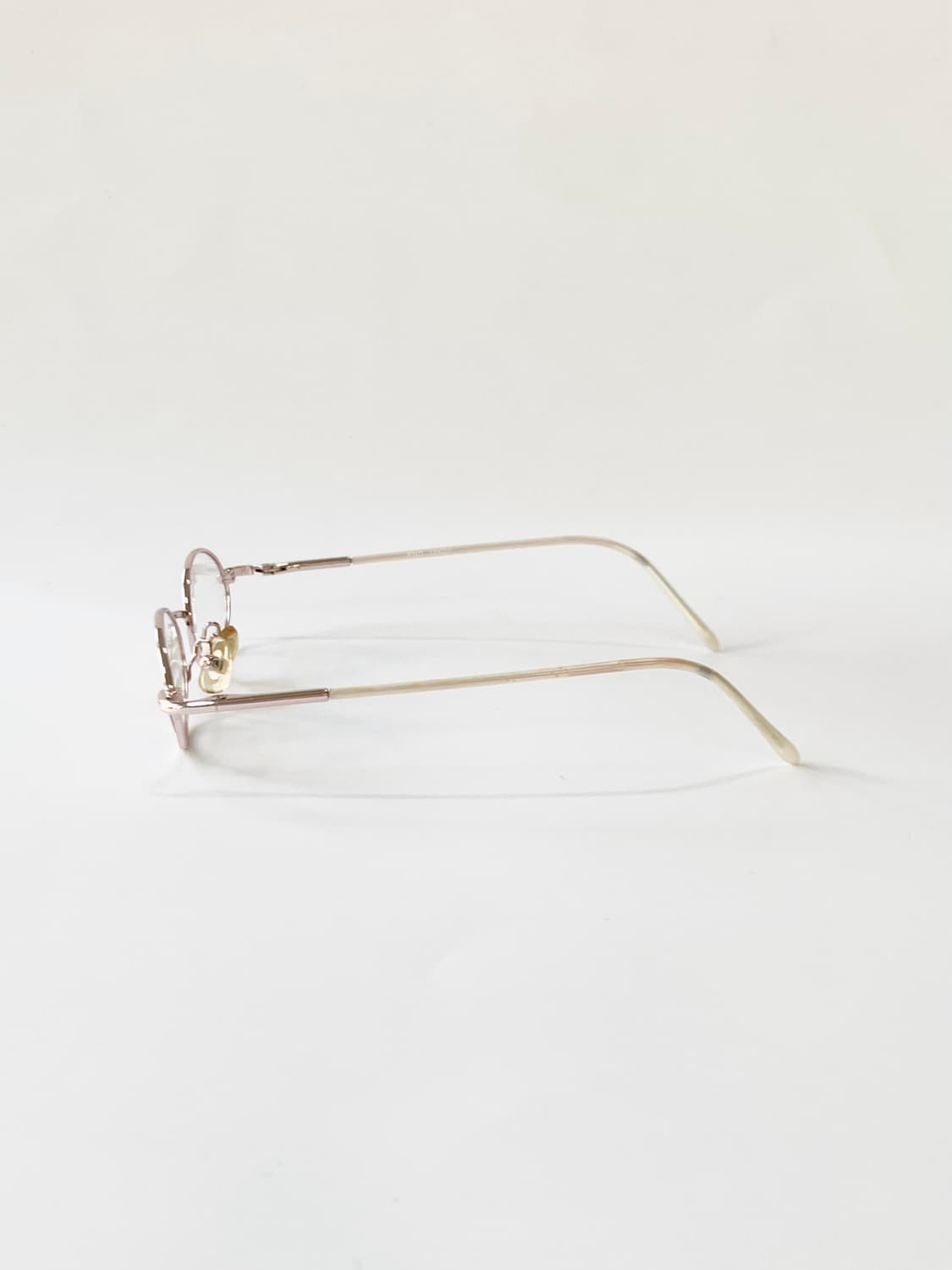 [픽키-591] (Small) 골드 오벌 안경테 샴페인 메탈 소형 상품이미지3