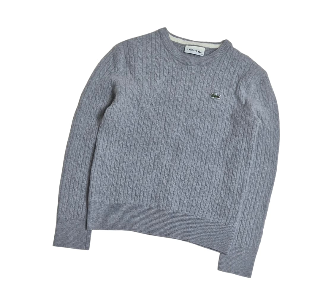 라코스테 울 꽈배기 니트 상품이미지1