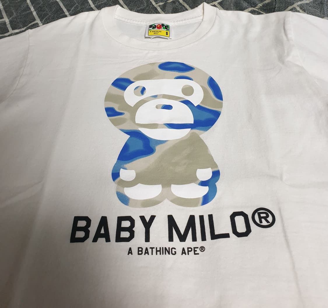 베이프 베이비 마일로 반팔티 화이트 (S) 상품이미지2