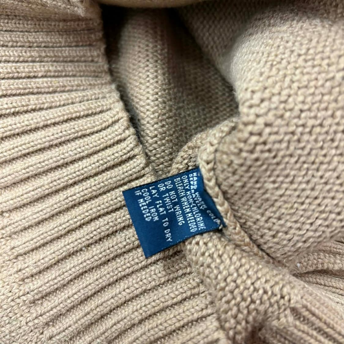 [L] 폴로 랄프로렌 베이지 크루넥 코튼 니트 스웨터 상품이미지4