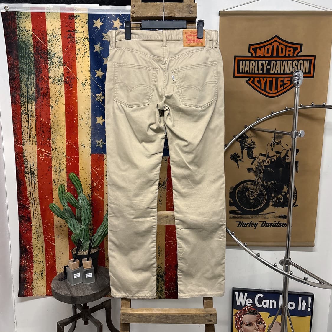 리바이스 502 화이트탭 5포켓 코튼트윌 팬츠 데님핏 베이지 N730 상품이미지2