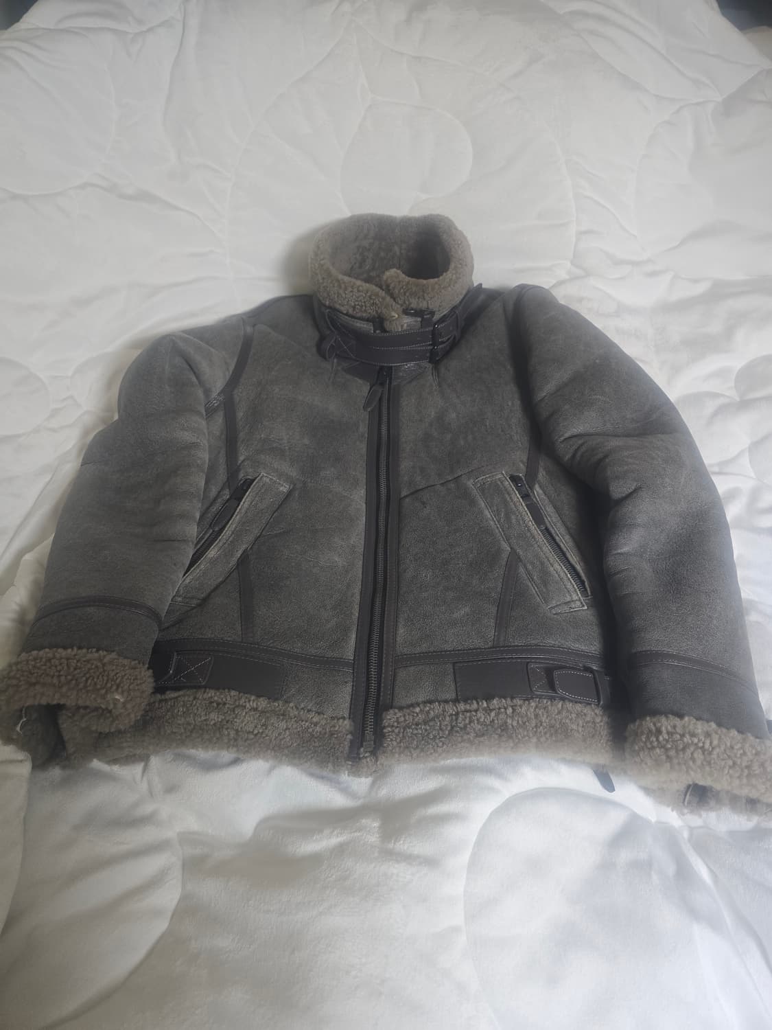 타임옴므 천연 양가죽 양털 무스탕 100사이즈 (정가 350만원대) 상품이미지3