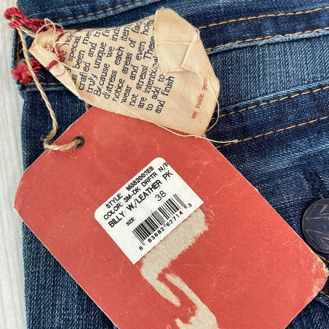 트루릴리전 가죽로고 데님 38인치  상품이미지5