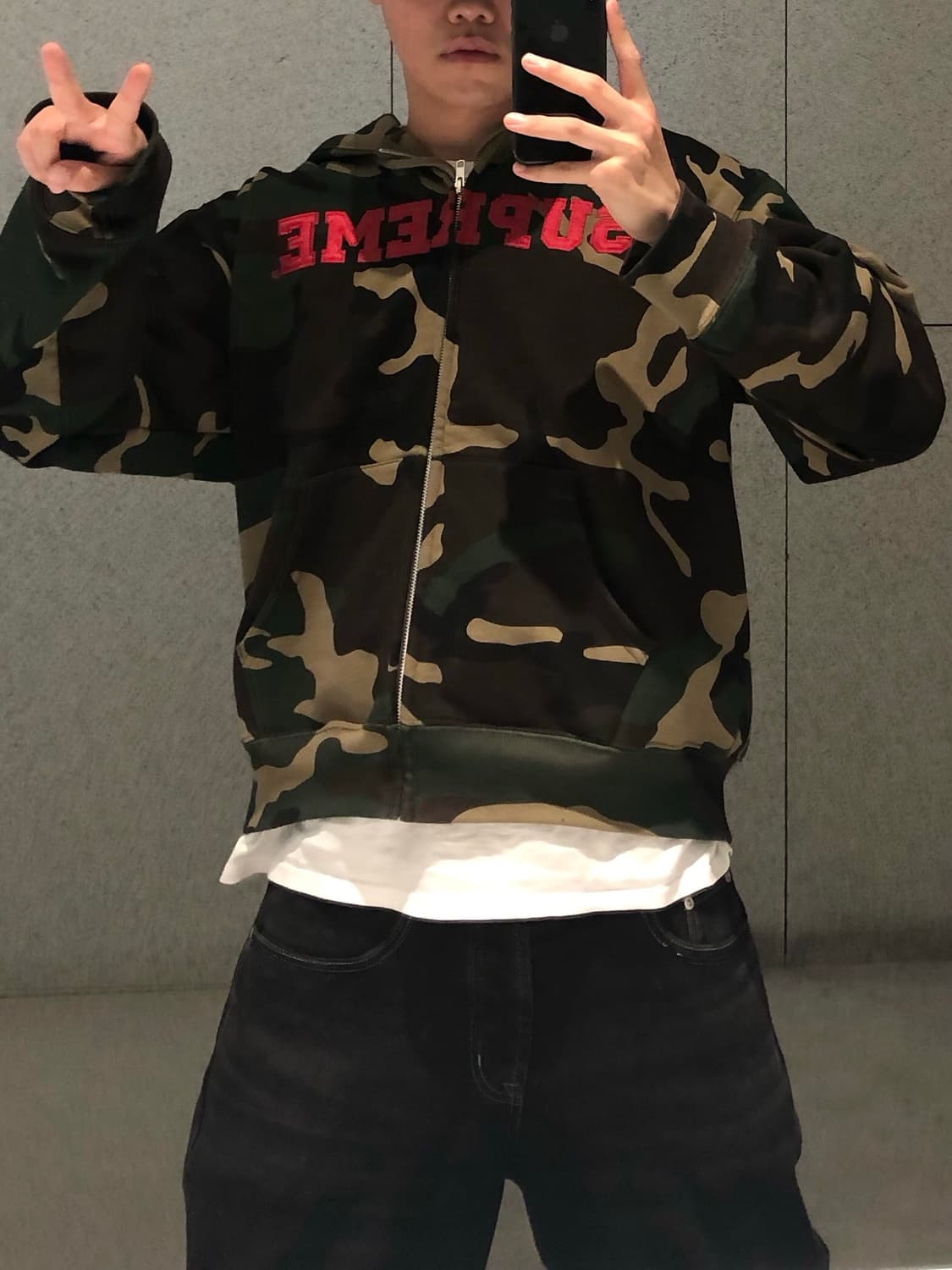 슈프림 카모 후드집업 상품이미지2