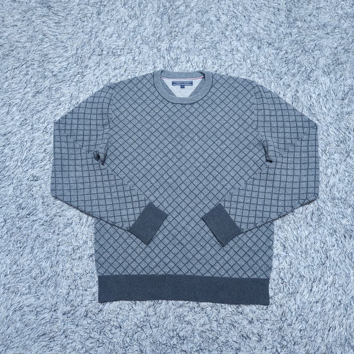 타미힐피거) M 남자 라운드 모직혼방니트 / 왕눈이샵 상품이미지1