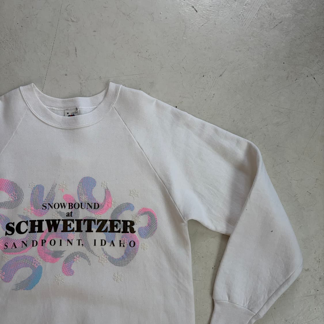 80s USA 슈바이처 스노우바운드 기념 스웻셔츠 M 상품이미지2
