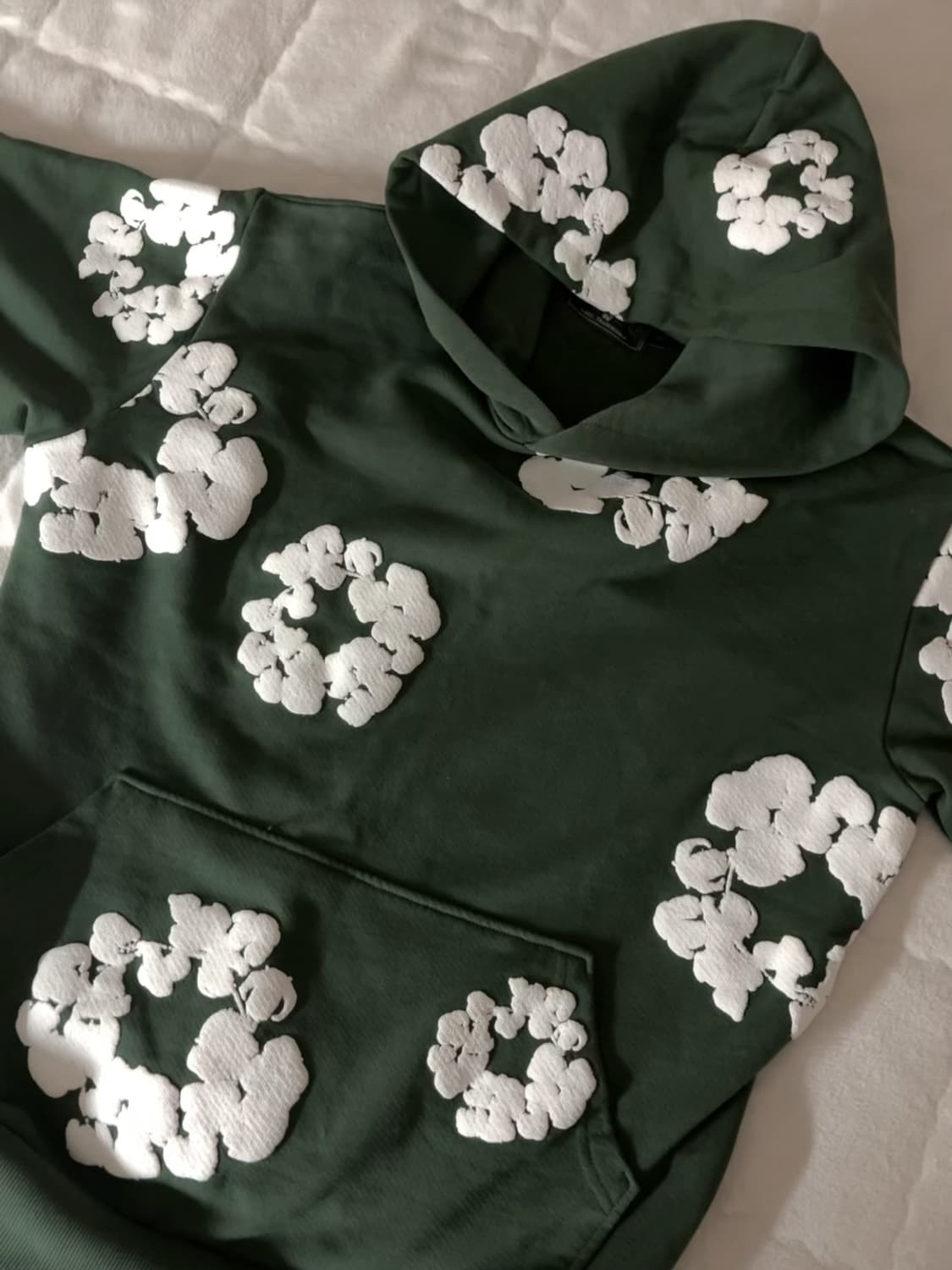 데님 티어스 더 코튼 리쓰 스웨트셔츠 그린 s (데님티어스 후드티) 상품이미지1