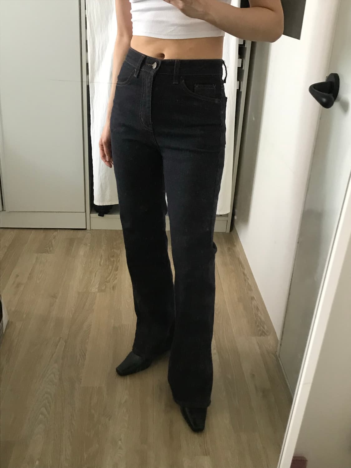 생지 부츠컷 하이웨스트 데님팬츠 상품이미지2