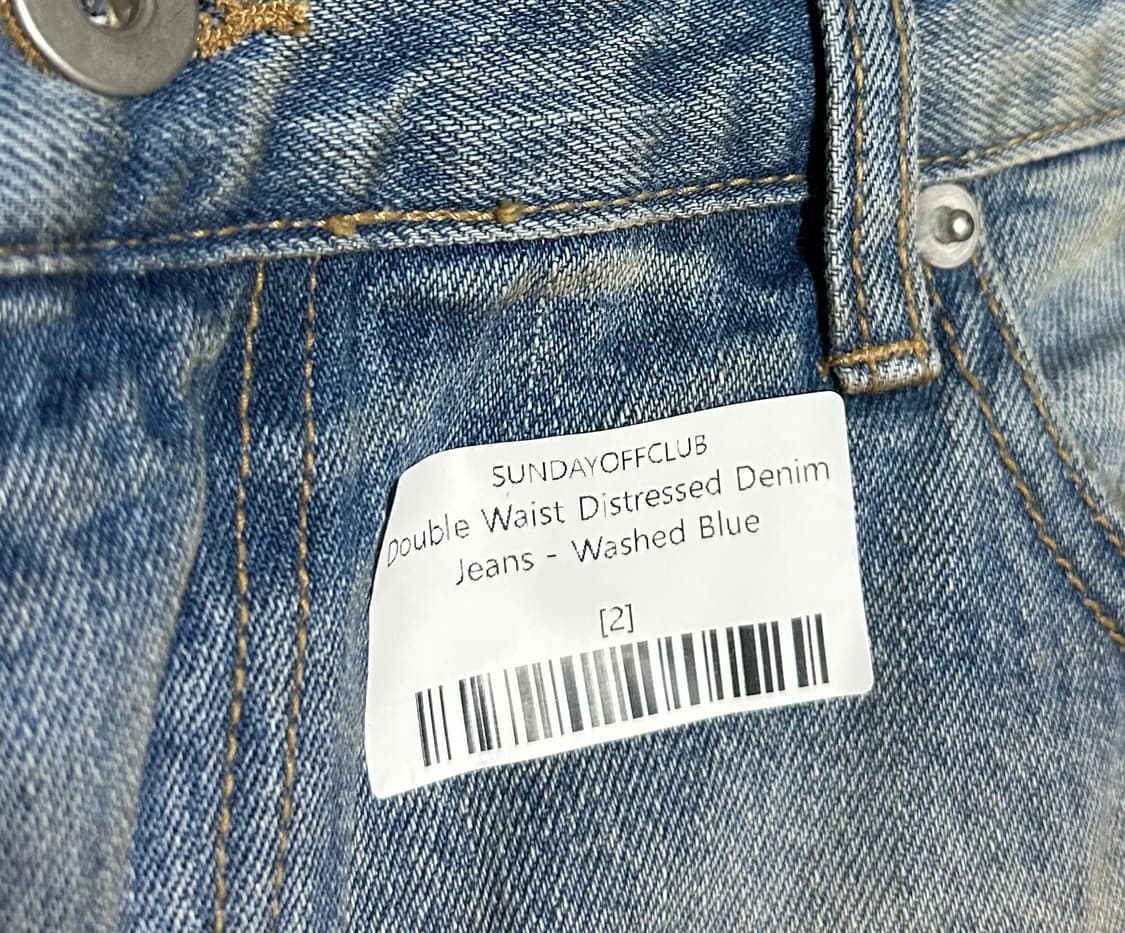 선데이오프클럽 더블웨이스트 디스트레스드 팬츠 상품이미지5