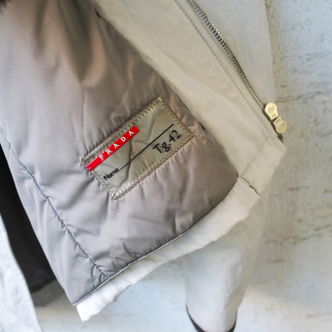 2000's Prada Rabbit Fur Nylon Jacket 상품이미지10
