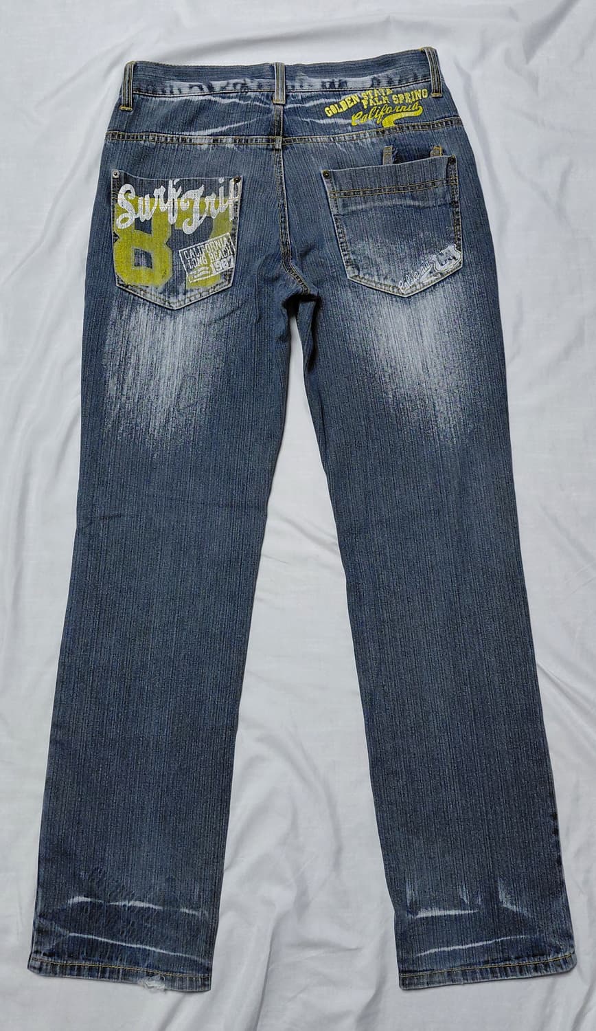 ​[M] 정글스톰(Jungle Storm) Y2K 그래픽 롤업 데님 팬츠 상품이미지6