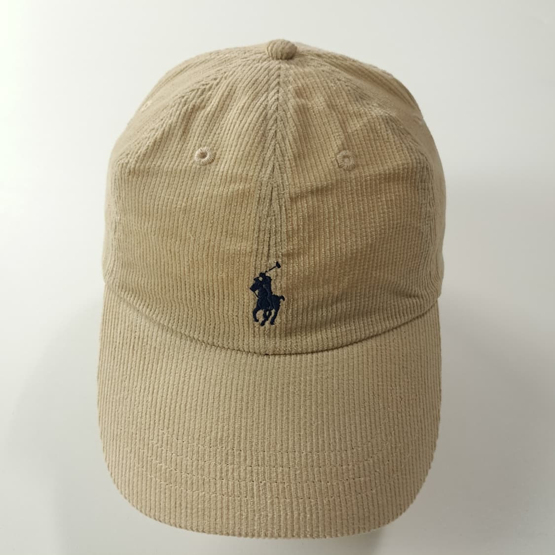 CK430 L 폴로 코듀로이 블랙 포니 베이지 볼캡 모자 상품이미지3