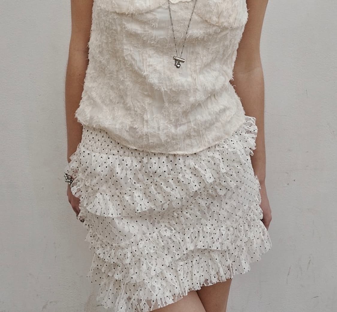도트 프릴 스커트 M 상품이미지1