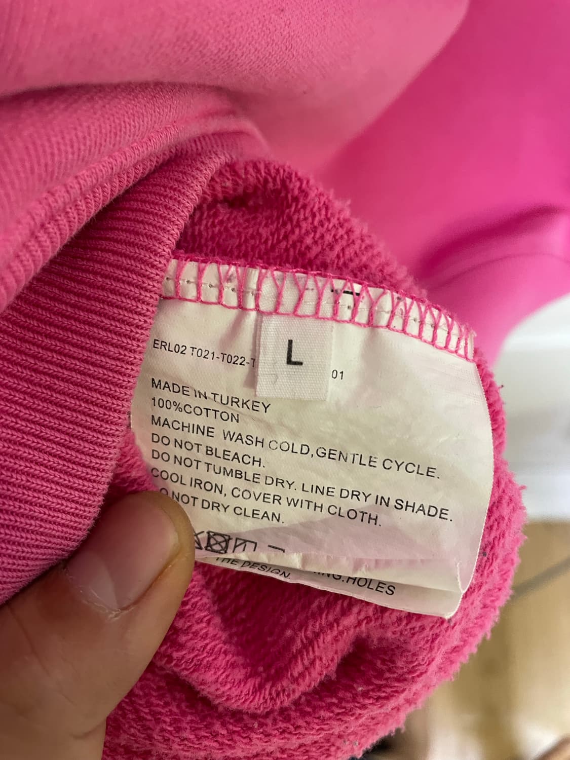 [L] ERL 베니스 핑크 후드 상품이미지3