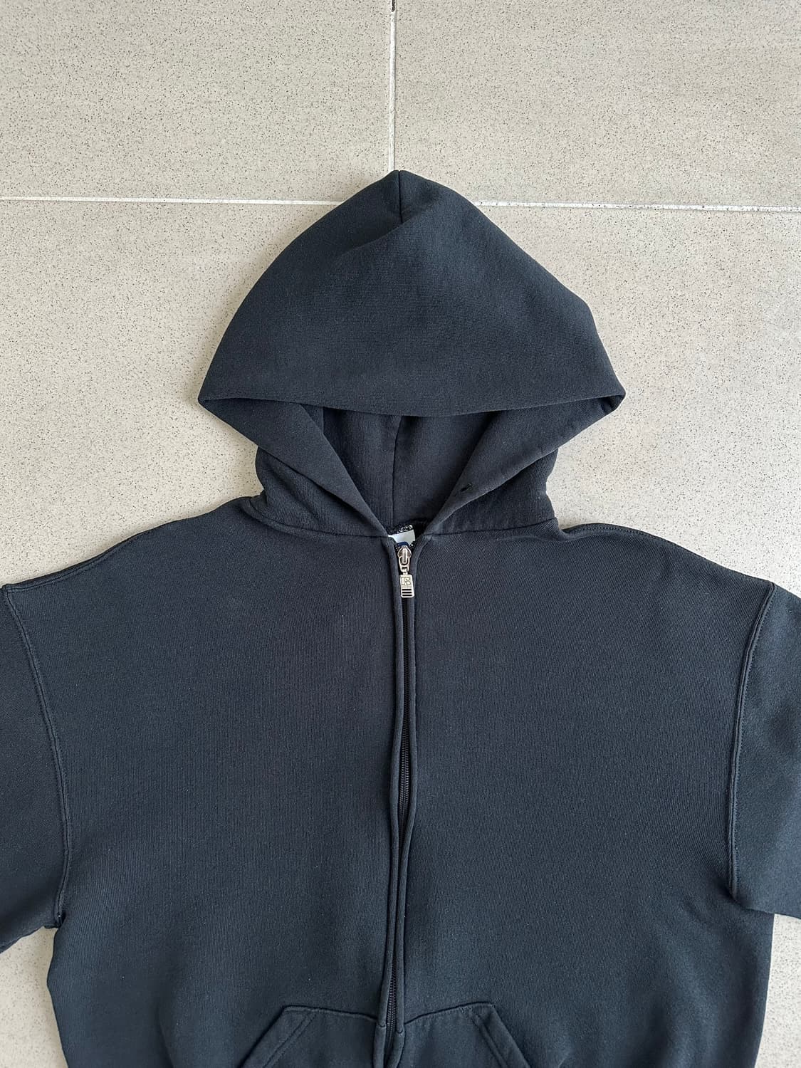 90s 빈티지 러셀 후드집업 블랙 M 상품이미지4