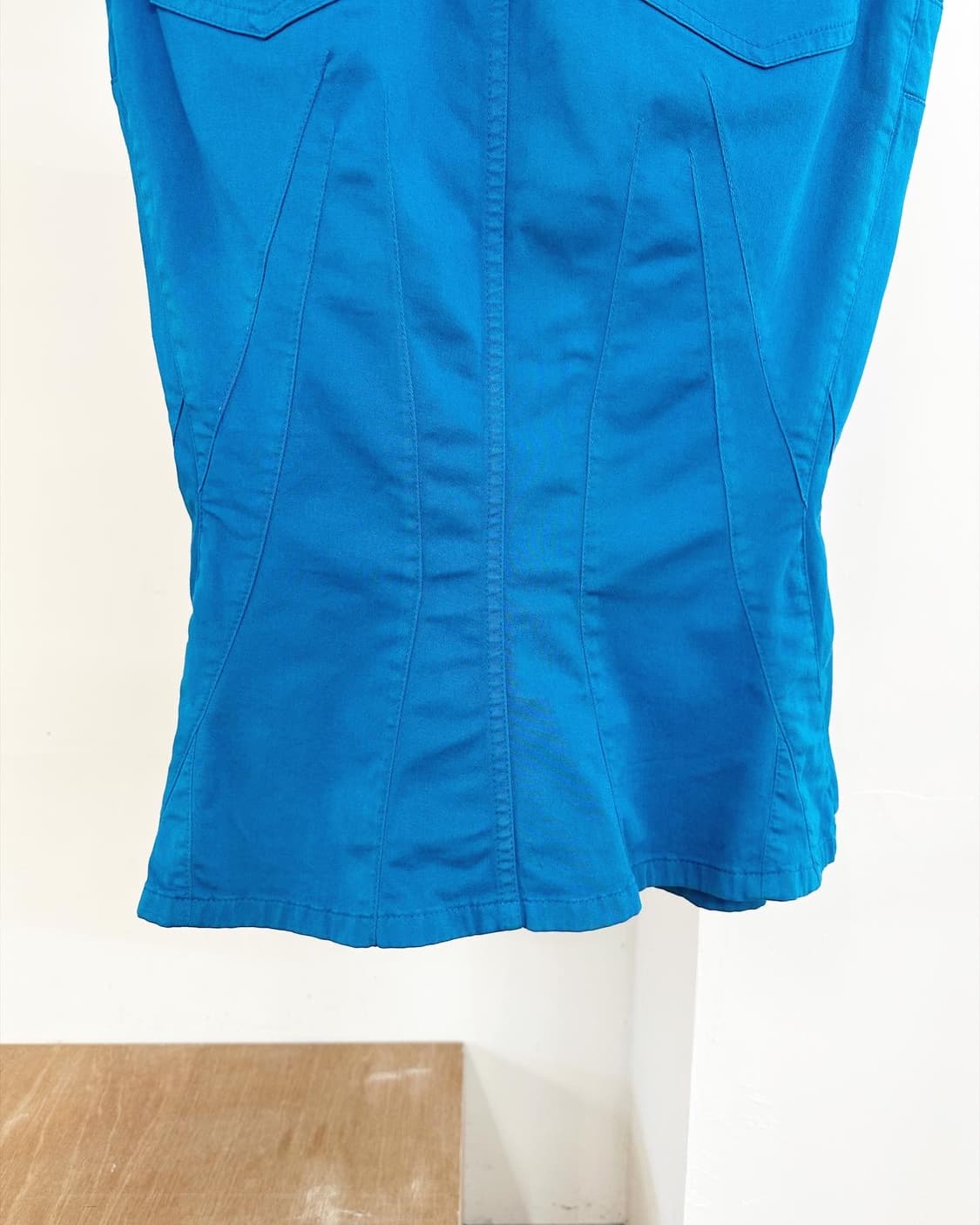 질샌더 블루 슬림 코튼 미디 스커트  상품이미지7