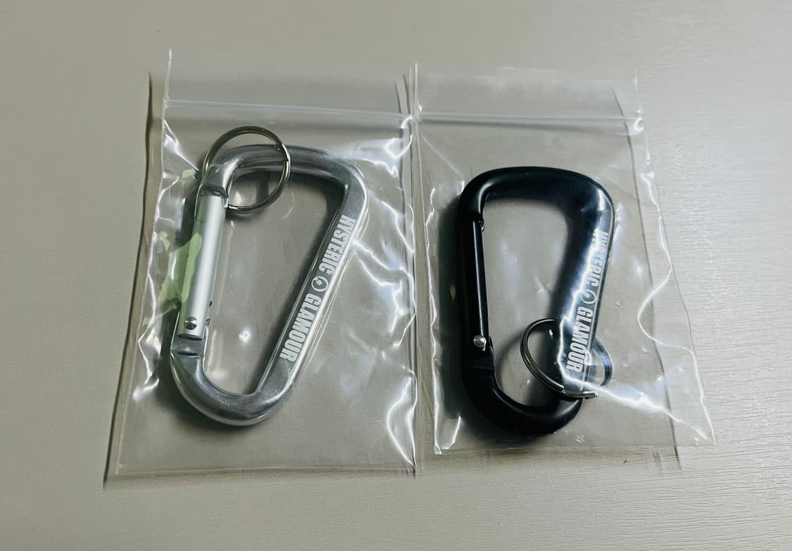 히스테릭글래머 카라비너 키링 (실버, 블랙) 상품이미지1