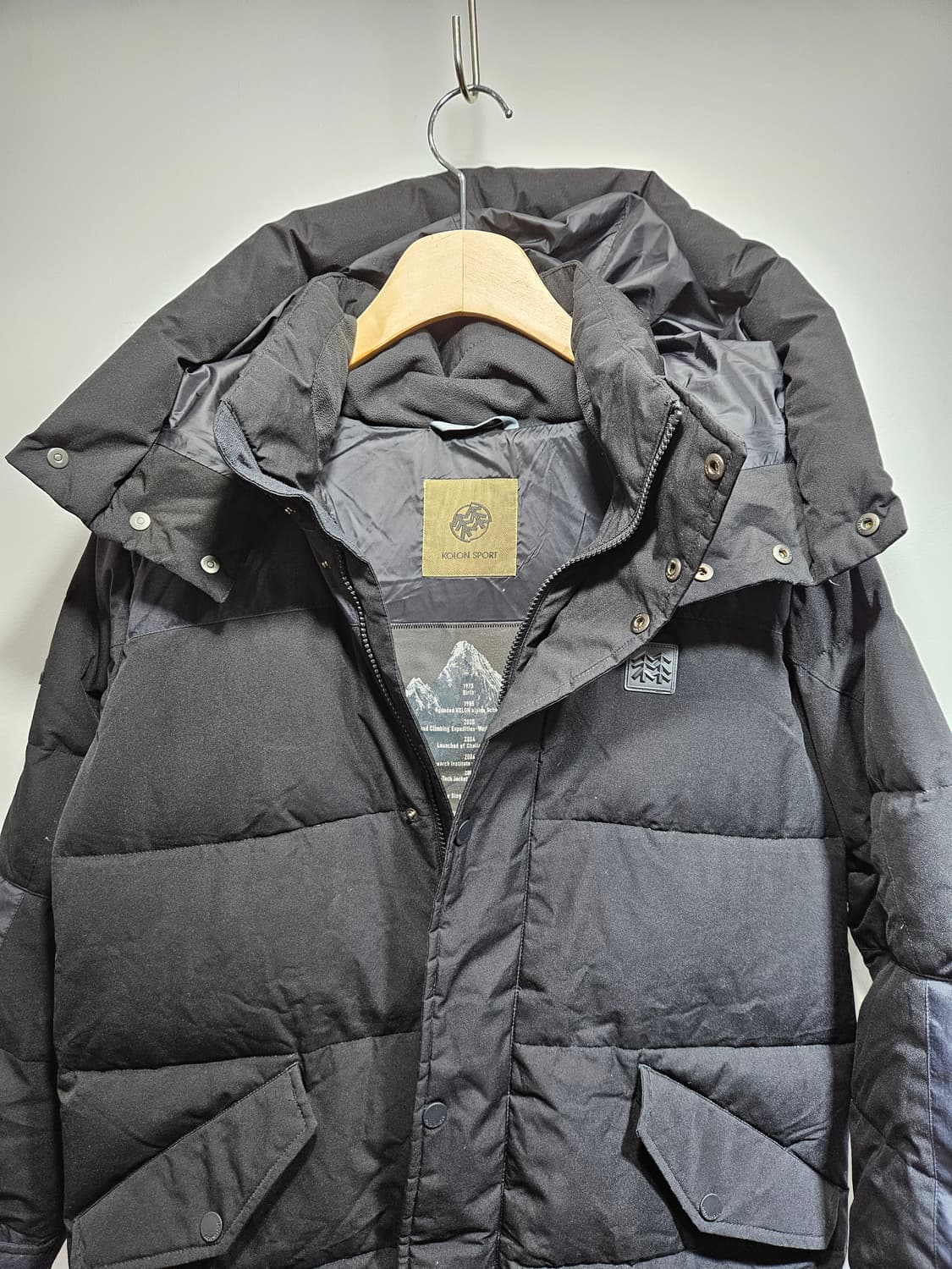 코오롱스포츠 엑스퍼트 블랙 구스다운 남녀공용 롱패딩 95 상품이미지4