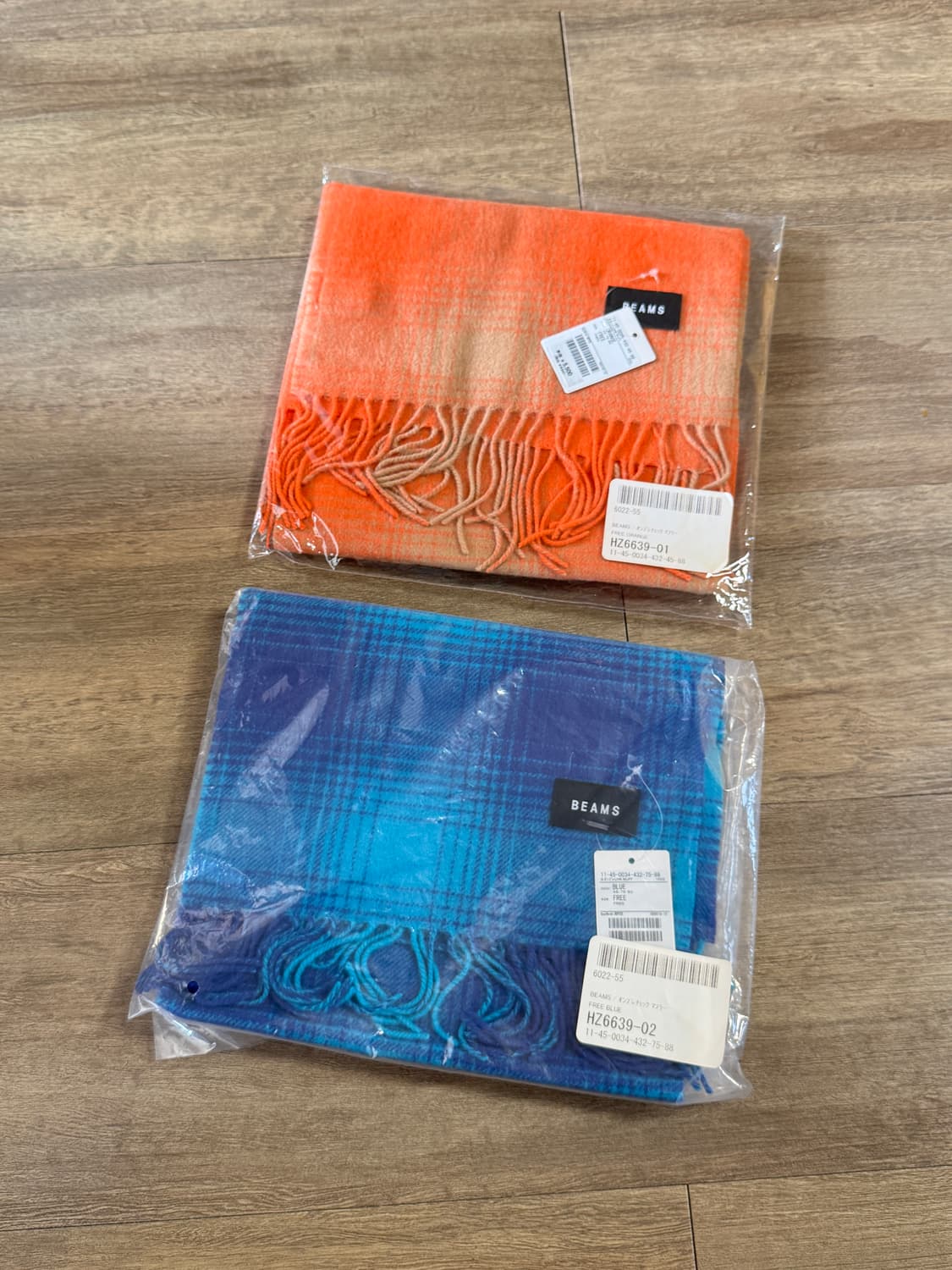 빔즈 옴브레 체크 머플러 빔스 상품이미지1