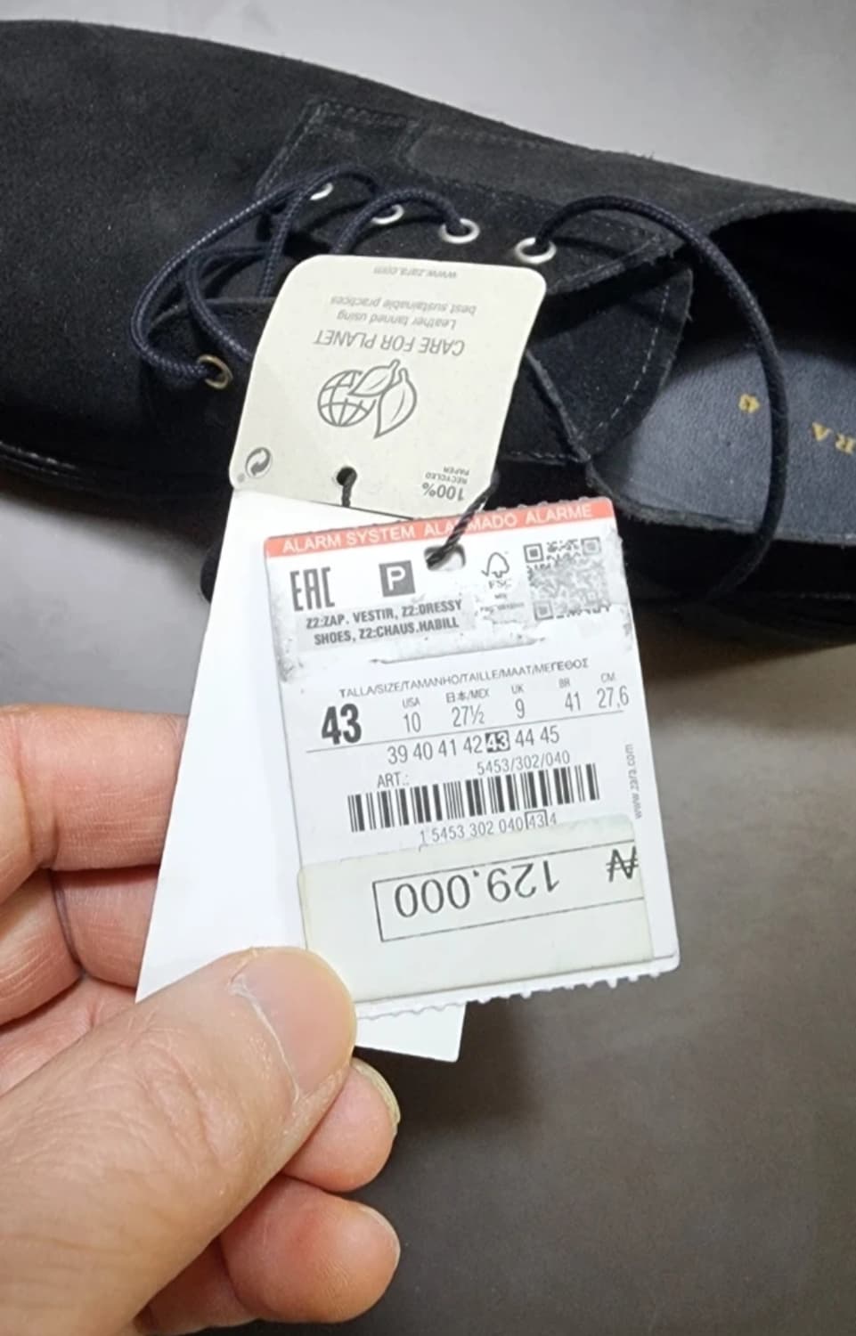 (새상품)자라 남성 스웨이드 슈즈 EU 43 (국내 275)

 상품이미지6