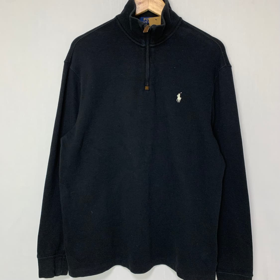 폴로 랄프로렌 하프집업 반집업 니트 맨투맨 빈티지 블랙 L 상품이미지2