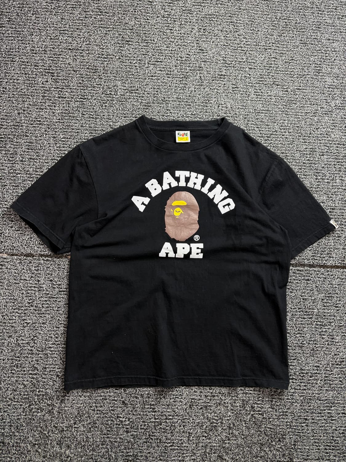 베이프 컬리지 빅로고 박시핏 블랙 티셔츠 2191 상품이미지2