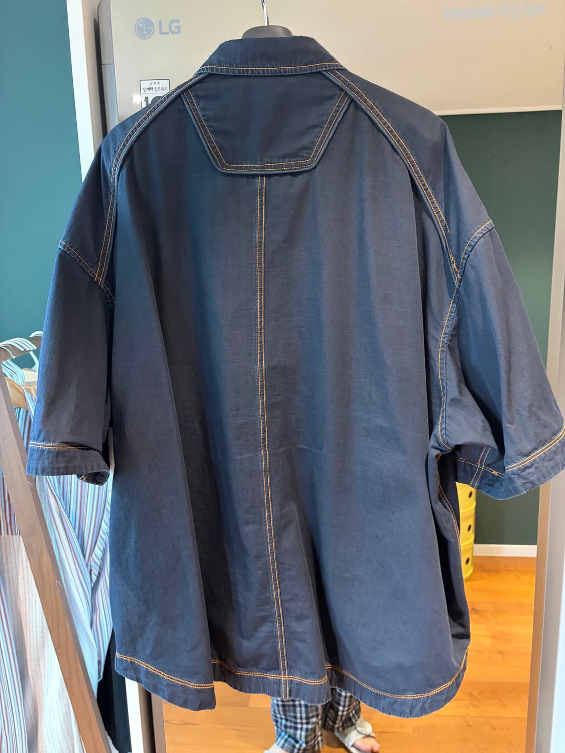 준지 25SS 코튼 데님라이크 반팔 셔츠 50 (준지 옷걸이 증정) 상품이미지2