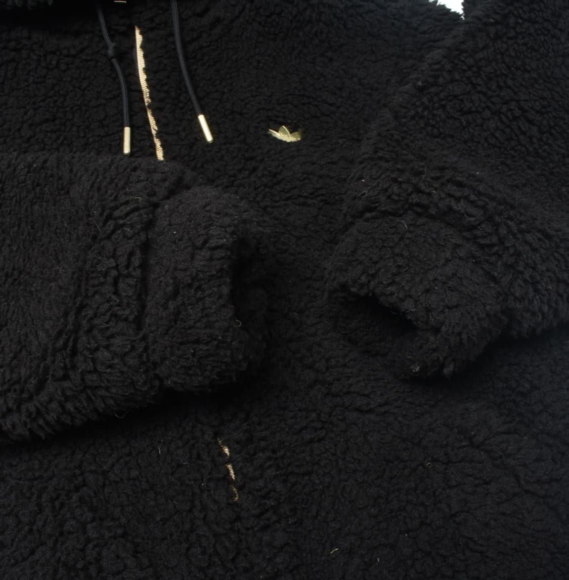 아디다스 금장 쉐르파 양털 후리스 플리스 후드집업자켓 XS N0742 상품이미지5