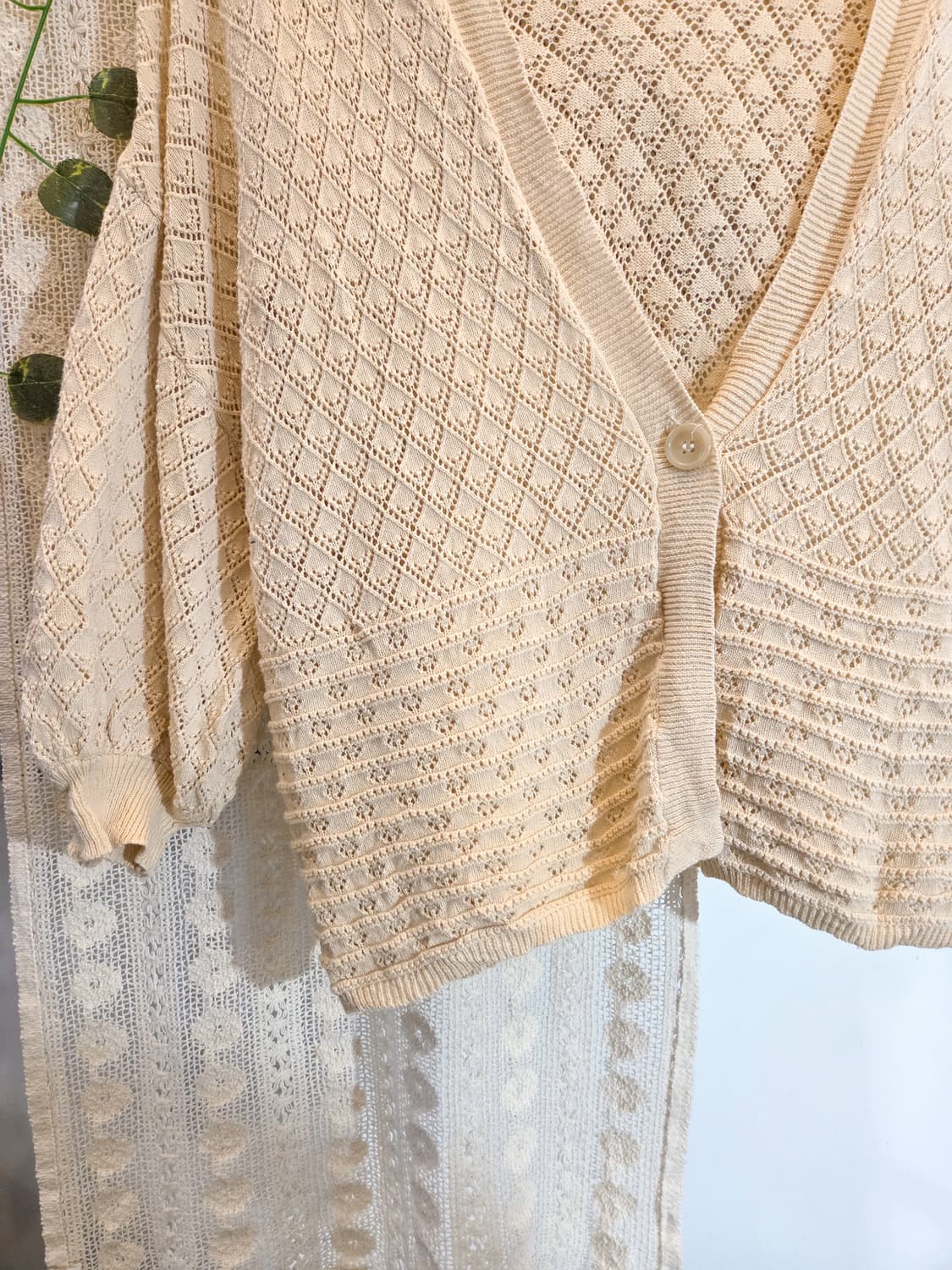 ehka sopo 후드 원버튼 가디건 상품이미지3